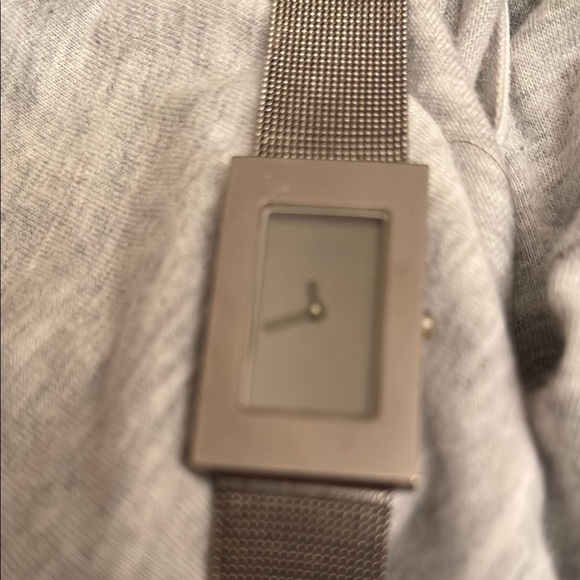 Silver Rectangular Mesh Watch - Picture 1 of 3